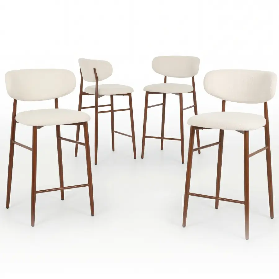 סט 4 כיסאות סט 4 כיסאות בר דגם אור אגוז – תמונה 1